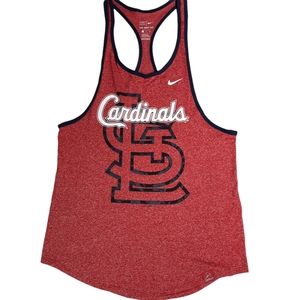 The Nike Tee Athletic Cut Oversize Tank Top St Louis Cardinals SZ S